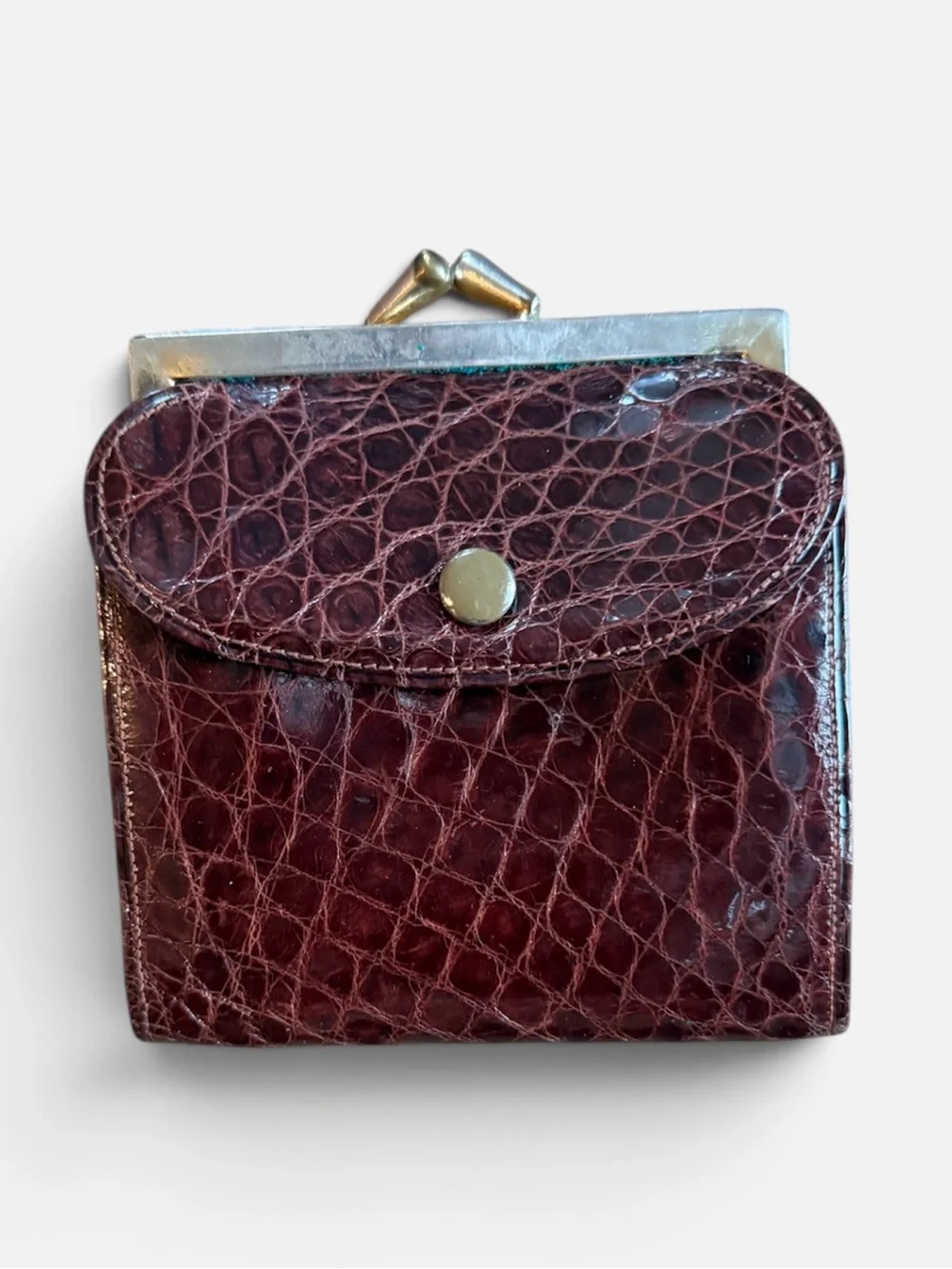 Vintage Genuine Alligator Leather Coin Purse